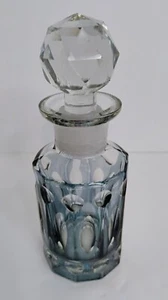 Vintage Cut to Clear Parfum Flakons - Blau geblitzt, Cut to Clear, Made in India - Bild 1 von 3