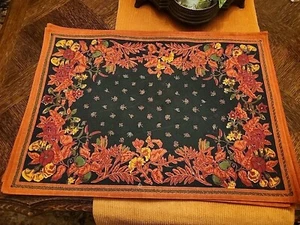 Vtg 4 Williams-Sonoma French Country Autumnal Botanical 100% Cotton Placemats - Picture 1 of 10