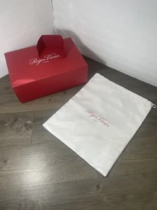 Roger Vivier Red Empty Shoe 13x8.5x4.7” Box Satin Dust Bag Care Card Logo Tissue - Picture 1 of 20