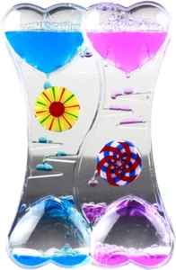 Doble Corazón Liquid Motion Bubble Drip Aceite Reloj de Arena Temporizador Reloj Niños Juguete Gesc - Imagen 1 de 12