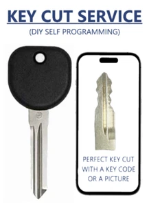 KEY CUT SERVICE + B111 PT CADILLAC CHIPPED KEY (self programmable) - Picture 1 of 6