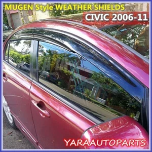 MUGEN Style Weather shields Window visors HONDA CIVIC SEDAN 8TH GEN 2006-2011 - Picture 1 of 12
