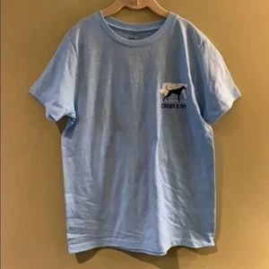 Crown & Ivy Boy's T-Shirt with Print - Dog and States, Size M, Color - Neon Sky - Picture 1 of 6