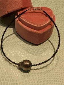 Silkes Schmuckmuschel Tahiti Spinell Perlen Sterlingsilber Damenarmband - Bild 1 von 6