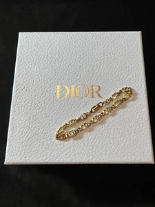 Brazalete Cadena CHRISTIAN DIOR AUTÉNTICO Logotipo Dorado Vintage CD F/S - Imagen 1 de 9