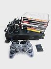 Sony PlayStation 2 PS2 Fat Console SCPH-39001/N Bundle With Games Controller Mem