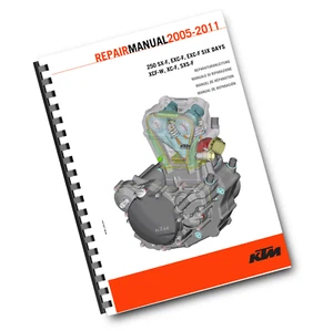 KTM 2005 TO 2011 -250 SX-F EXC-F SIX DAYS XCF-W XC-F SXS-F - WORKSHOP SERVICE - Picture 1 of 3