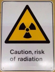 Metal Caution Risk of Radiation Sign - 60cm x 45cm - Fallout - Picture 1 of 2