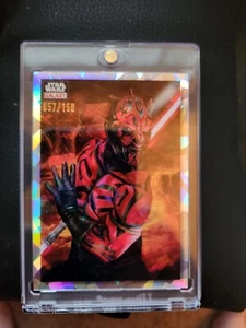 2023 Star Wars Galaxy Chrome #56 Maul's Rage Atomic Refractor /150 - Picture 1 of 5