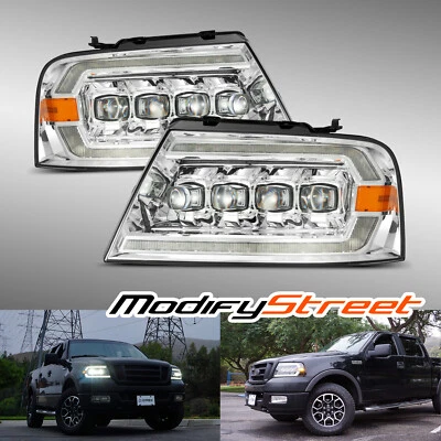 Faro proyector cromado Fit 04-08 Ford F150/06-08 Lincoln Mark LT NOVA Series Foto 1 de 4