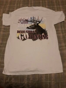 Dixie girls deer hunt WHITE SHIRT SIZE SMALL (NOT PERFECT)  - Picture 1 of 7