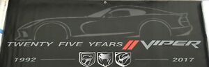 Dodge 25 Years of Viper 1992-2017 Black (253) 13oz. Vinyl Banner. Mopar