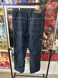 Vintage Y2K Ecko Unltd Crazy Baggy Hip Hop Wide Leg Carpenter Jeans Size 38 - Picture 1 of 8