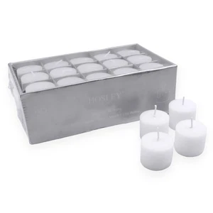 Set of 30 Unscented White Votive Candles – Bulk Pack, Clean-Burning, Long-Las... - Picture 1 of 3