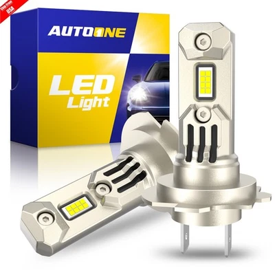 AUTOONE H7 LED Headlight Bulbs Conversion Kit Hi/Low Beam 6500K Super White A++ - Image 1 of 4