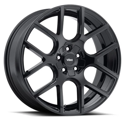 Комплект из 4 глянцевых черных колес 17x7,5 Voxx Lago 5x4,25/5x4,5 (40 мм) - Изображение 1 из 4