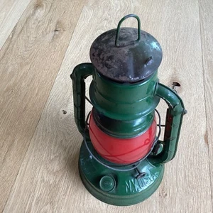Vintage 1930s? Dietz Little Wizard Railroad Lantern NY USA W/ Red Glass Globe - Picture 1 of 6