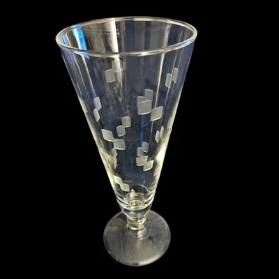 Juego de 6 vasos Pilsner grabados vintage - modernos de mediados de siglo  Foto 1 de 4