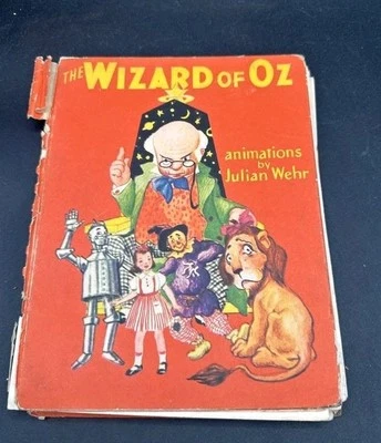  1944 The Wizard of Oz Animated Book -  Julian Wehr, L Frank Baum - Rare Vintage - Image 1 of 4