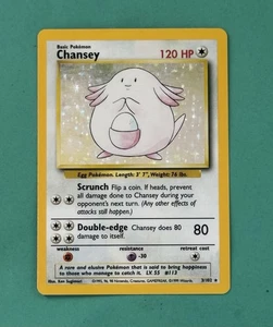 Pokémon Chansey Holo 1999 3/102 conjunto base casi nuevo - Imagen 1 de 2