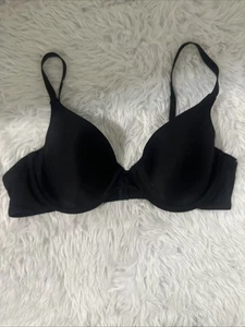 Express Intimates 34C Solid Black Modern T-Shirt Basic Flirty Plunge Bra NWOT - Picture 1 of 13