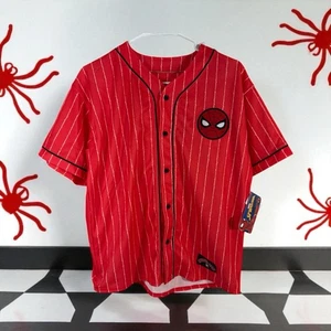 Marvel The Amazing Spider-Man Baseball Jersey Boy’s Size XXL 18 Red New - Picture 1 of 9