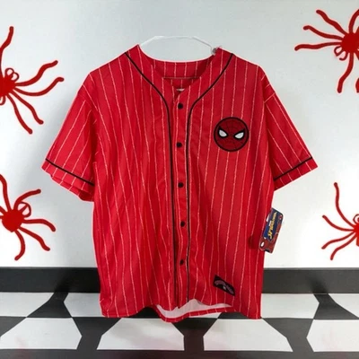 Marvel The Amazing Spider-Man Baseball Jersey Boy’s Size XXL 18 Red New - Image 1 of 4