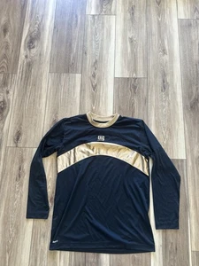 Nike fit dry youth boys Black and Gold Long Sleeve Shirt size large (14-16) - Picture 1 of 5