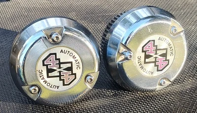 (2) Tapa central de buje de bloqueo automático de 3 pernos 97 Ford F250 ORIGINAL de fábrica  Foto 1 de 2