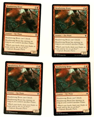 set Of 4 Headstrong Brute Ixalan 147/279 Common Magic the Gathering MTG Card - Image 1 of 4