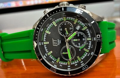 Ett Eco Tech Time Solaruhr-Chronograph  Edelstahl 10 Bar mit Datum EGS-12156-21S - Bild 1 von 4