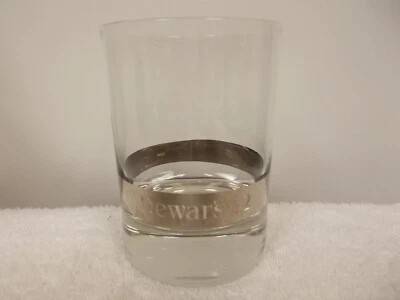 Dewars 12 Scotch Whisky Silver Band Drinking Glass Cup Barware - Image 1 of 4