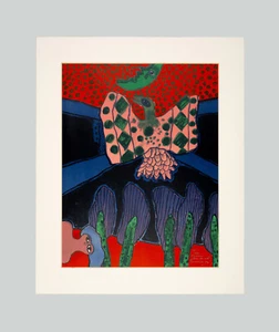 Guillaume CORNEILLE - "Oiseau fleur du ciel", 1972 - Litografia 65 x 50 cm - Imagen 1 de 4