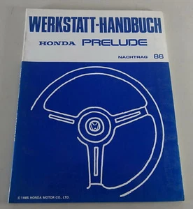 Manual de Taller Honda Prelude Año Modelo 1986 Stand 12/1985 - Imagen 1 de 2