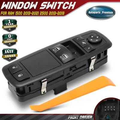 Interruptor de ventana eléctrica para Ram 1500 2013-2021 2500 2013-2018 68148895AA delantero izquierdo Foto 1 de 4