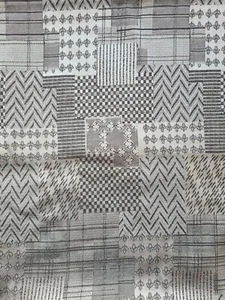 Gray Patchwork Pattern Apparel Fabric Blend 2 Yards - Picture 1 of 4