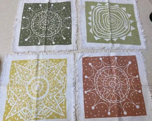 Vintage Mid Century Cocktail Napkins 8 Retro Graphic Beverage Napkins 8 - Picture 1 of 7
