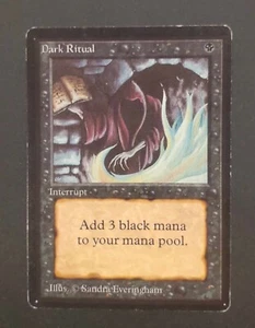 MTG Magic the Gathering Beta Dark Ritual MP - Picture 1 of 2