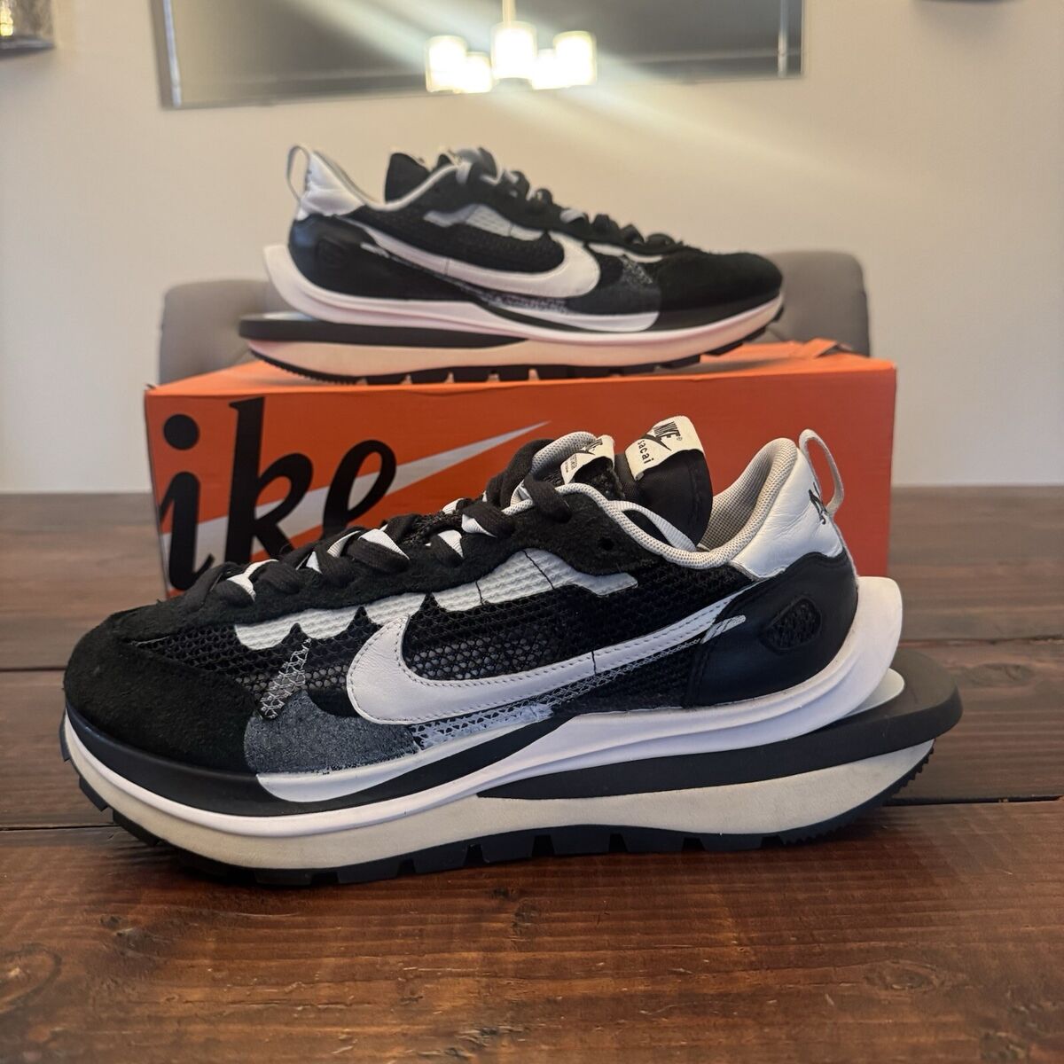 Nike sacai x VaporWaffle Black White for Sale | Authenticity Nike sacai x VaporWaffle Black White for Sale | Authenticity