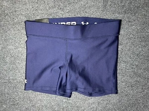 Under Armour pantaloncino donna compressione XL blu navy vita media performance nuovo con etichette - Foto 1 di 4