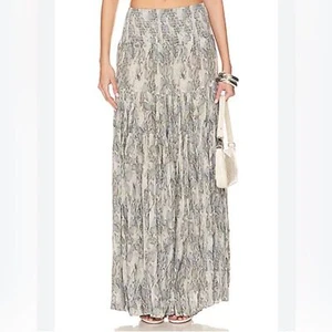 Misa Los Angeles Bar Maxi Skirt in Spring Python Women's XL Flowy Boho - Picture 1 of 14