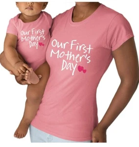 Our First Mothers Day Matching Outfit Baby Gifts for New Mom Shirt for Daughter - Picture 1 of 6