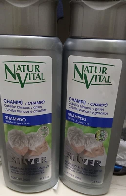 CHAMPÚ NATURVITAL SILVER 300 ML PARA CABELLO BLANCO Y PLATEADO Foto 1 de 2