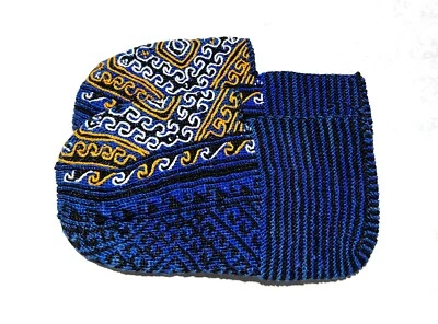 Turkmenistan Handmade Knitted Slippers/Ankle Socks US Shoe Size 5-7 - Image 1 of 2