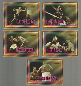 1996 RINGSIDE BOXING 5 CARD FIGHT CARD COMPLETE SUB SET GREAT SET - Picture 1 of 2