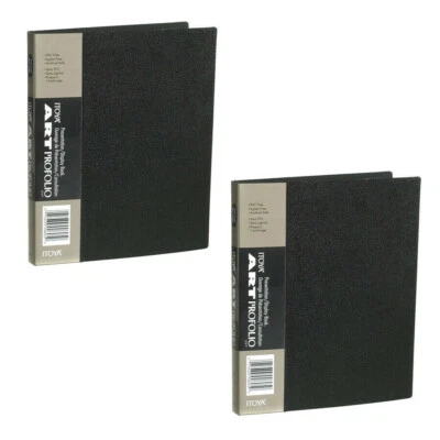 2 x Álbum de fotos libro de exhibición de portafolio de arte Itoya 5 x 7, tiene capacidad para 48 fotos IA-12-5 Foto 1 de 3