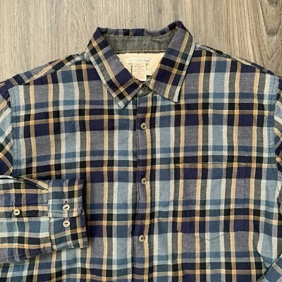 Cazadora grande de franela cobalto de carbono 2 forrada Sherpa bolsillos azules botón grueso Foto 1 de 4