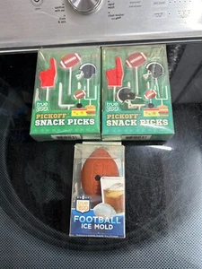 3-pack lot True Zoo Football Ice Mold Ball Plastic Reusable Snack Picks Party - Picture 1 of 10