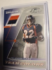 2001 Donruss Classics Olandis Gary Team Colors Broncos Jersey Patch #TC-4