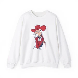 Ole Miss Colonel Reb Sweatshirt, Retro Ole Miss Crew Neck - Picture 1 of 29